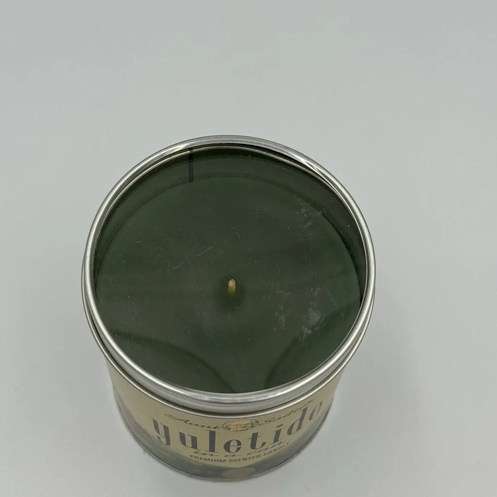 Aunt Sadie's Green Yuletide Candle In‎ A Can - New